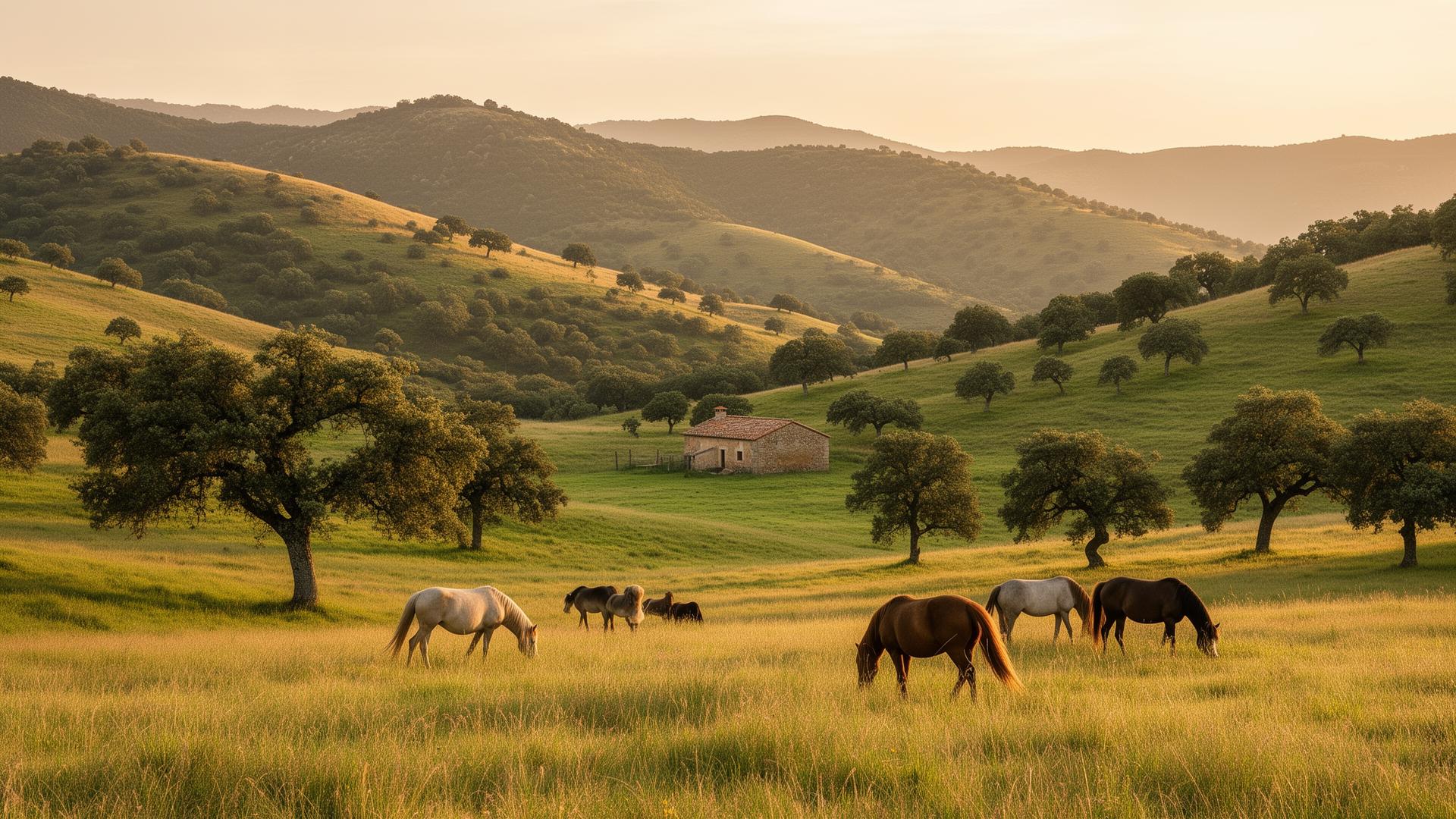 Solareinas Ranch at golden hour